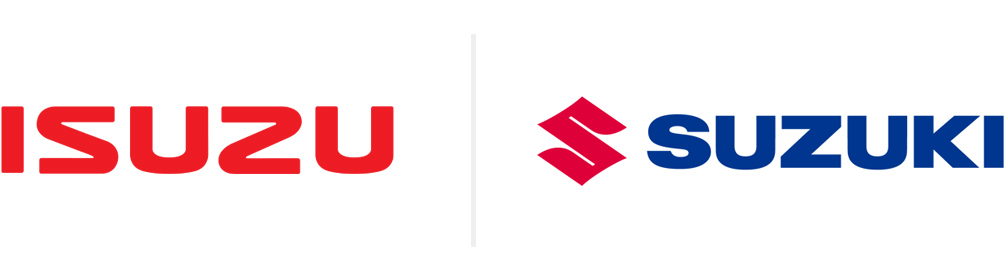 AKR autotalo - uudet autot - Isuzun ja Suzukin logot